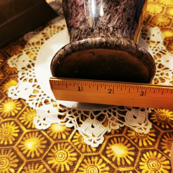 Vintage Green and Purple Solid Granite Vase Urn - Picture 11 of 11